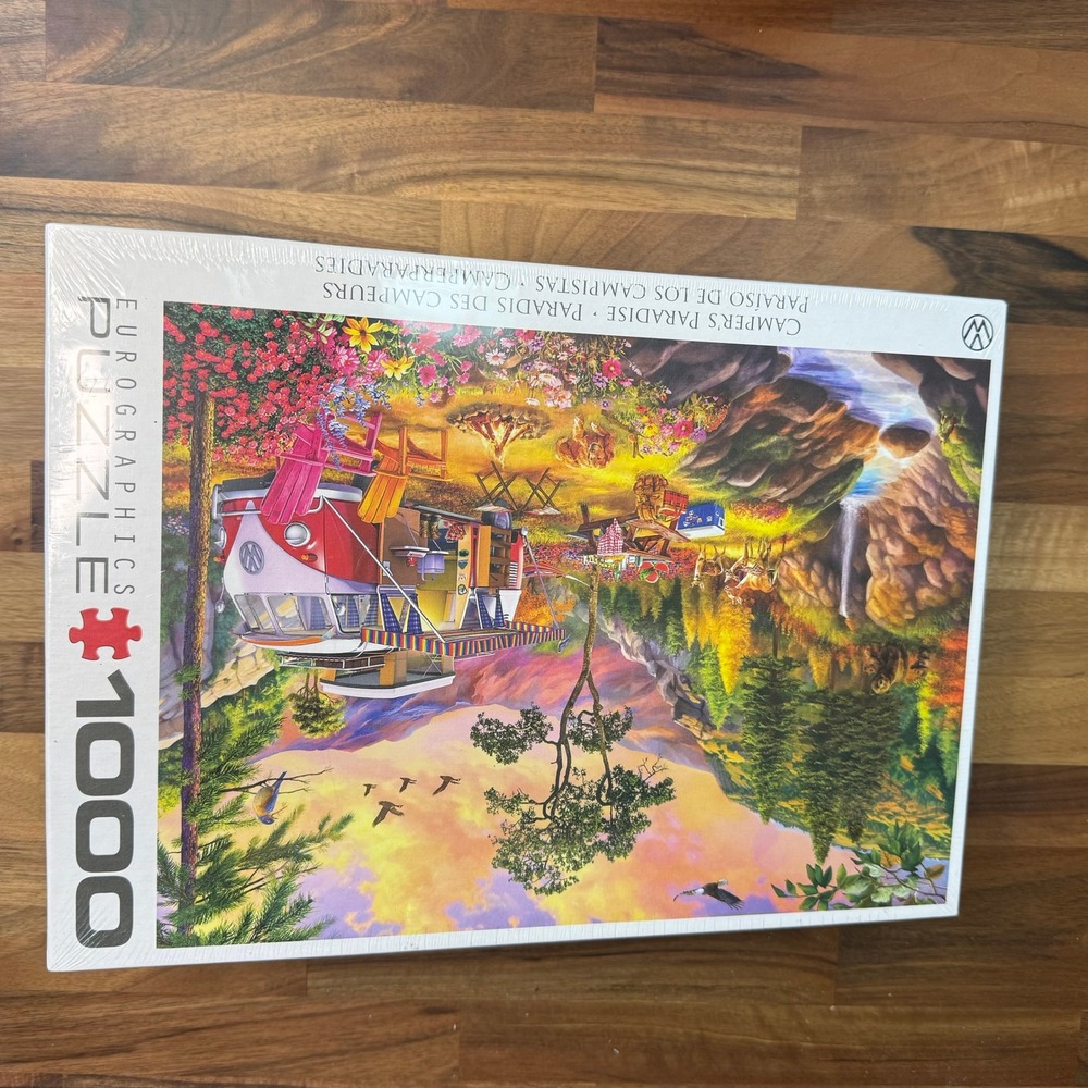 Eurographics 1000 Piece Puzzle Campers Paradise Volkswagen T1 Bus VW Sealed